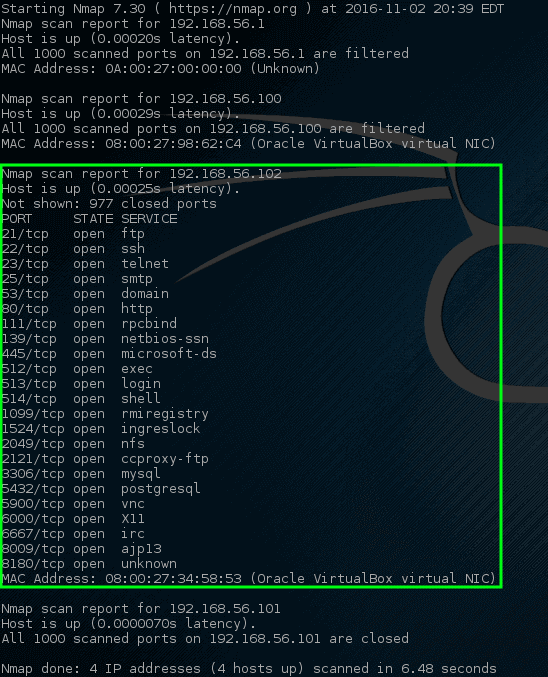 在Kali Linux下实战Nmap（网络安全扫描器）