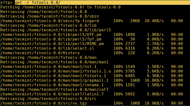 如何在 Linux 中使用 sFTP 上传或下载文件与文件夹