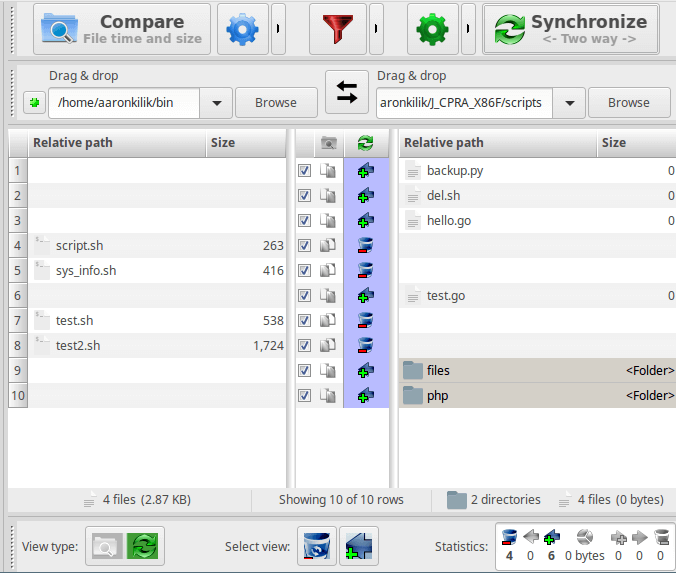 FreeFileSync：在 Ubuntu 中对比及同步文件