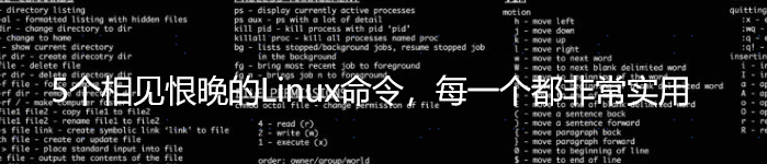 5个相见恨晚的Linux命令，每一个都非常实用