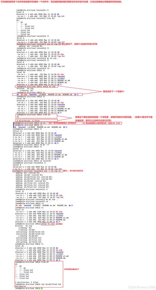 深入解析Linux系统中的zip与unzip命令：参数详解与使用技巧